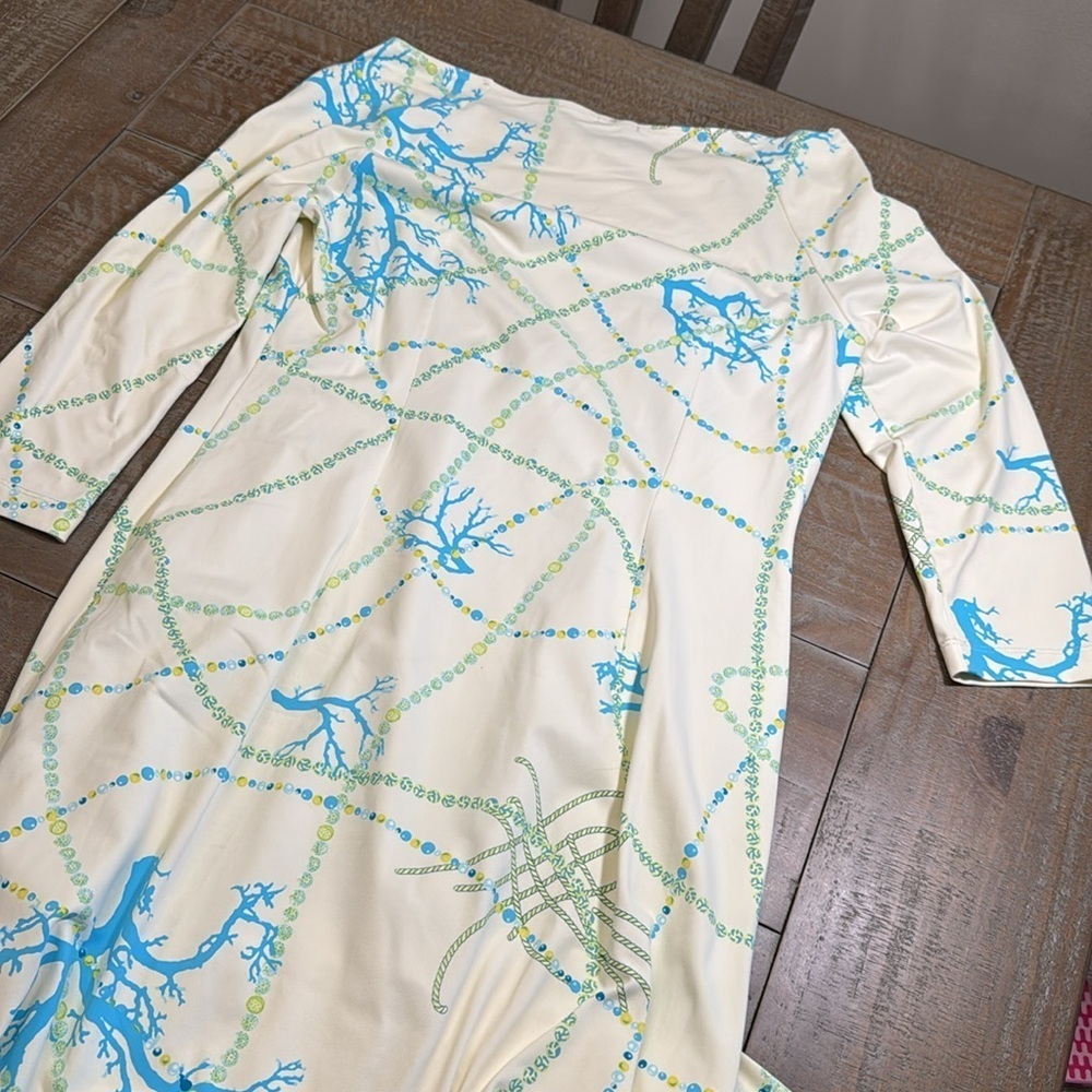 J. McLaughlin coral and pearls beachy dress - Picture 6 of 7